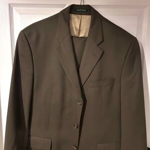 Men's Dark Olive Suit by Ralph Lauren